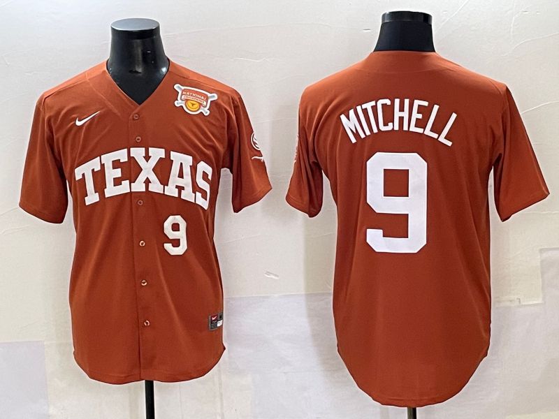 Men 2025 Texas Longhorns #9 Mitchell Brown Joint Name Nike NCAA Jersey style 13